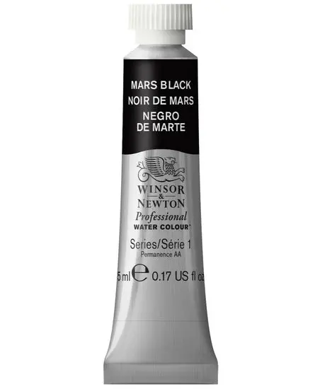Artist-Grade Watercolor – Mars Black, 5 Ml Mini Tube S1 Series 1