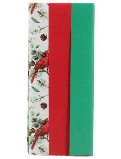Assorted Christmas Bird-Themed Tissue Paper – Multi-Color Pack 1