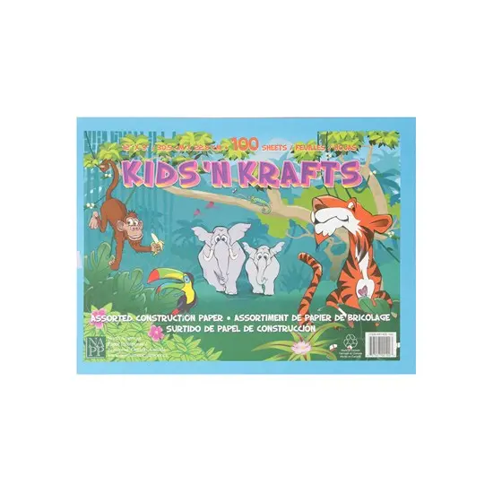 Assorted Colors Construction Paper Pad – 9" × 12" Sheets 1