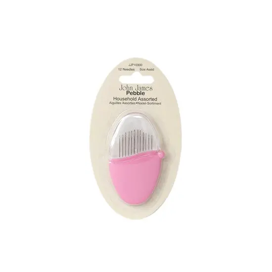 Assorted Sewing Needle Set – 12-Piece In Pink Oval Case 1