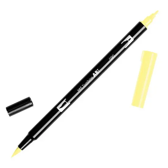 Baby Yellow Dual-Tip Brush Pen – Flexible Nylon Tip 1
