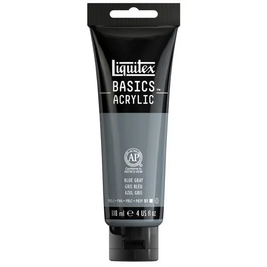 Basics Acrylic Paint – Blue Gray Shade, 4Oz Bottle 1