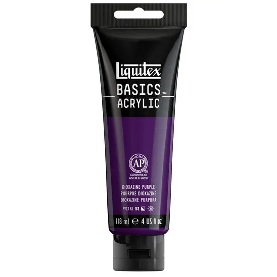 Basics Acrylic Paint — Dioxazine Purple, 4 Oz Bottle 1