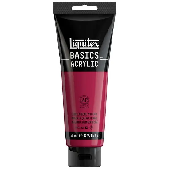Basics Acrylic Paint In Quinacridone Magenta – 8Oz Jar 1