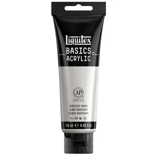 Basics Acrylic Paint – Iridescent White, 4 Oz 1