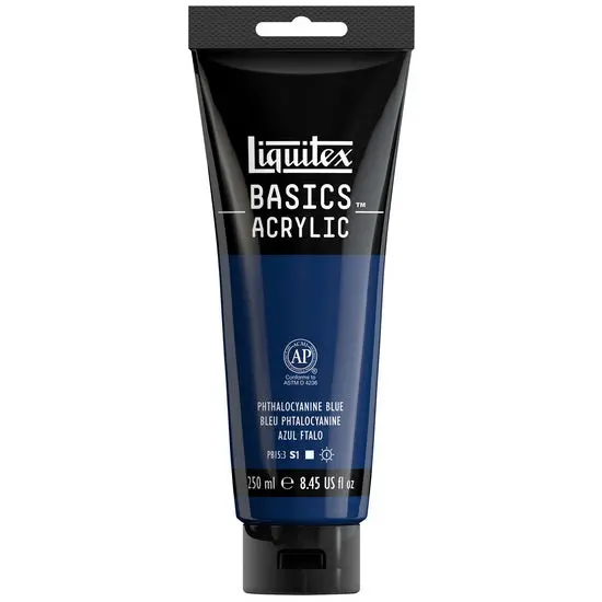 Basics Acrylic Paint – Phthalocyanine Blue, 8 Oz 1