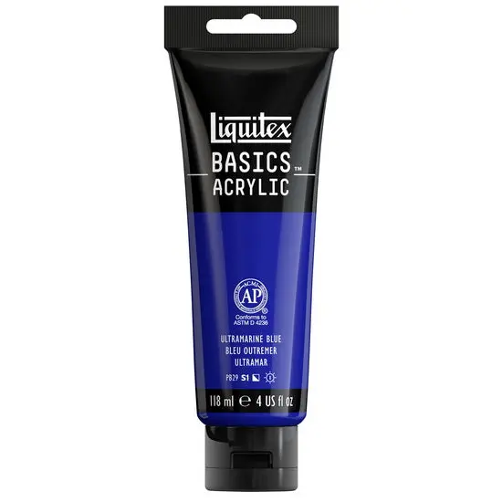 Basics Acrylic Paint – Ultramarine Blue, 4 Oz (118 Ml) 1