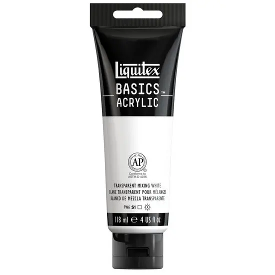 Basics Acrylic – Transparent Mixing White – 4Oz High-Clarity Base 1