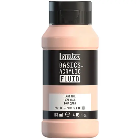 Basics Light Portrait Pink Fluid Acrylic Paint – 4 Oz 1