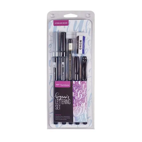 Beginner Lettering Brush Pen Set – 6 Dual-Tip Markers 1