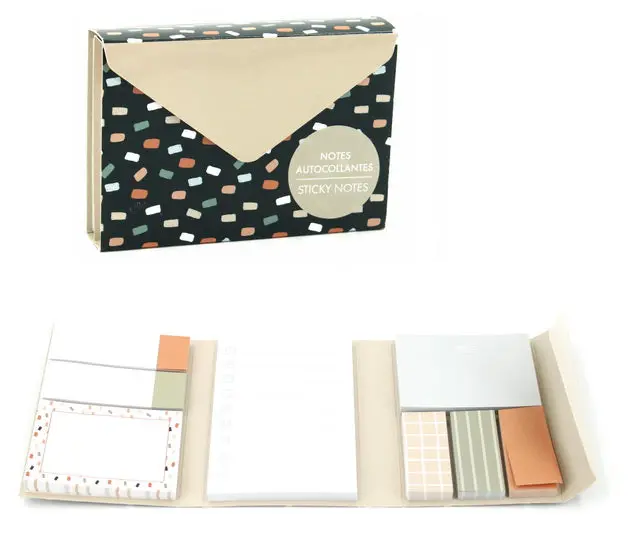 Beige Self-Adhesive Notepads With Memo Lines 1