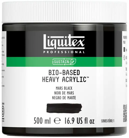 Bio Hb Heavy-Body Acrylic – Mars Black, 16 Fluid Ounces (S1) 1