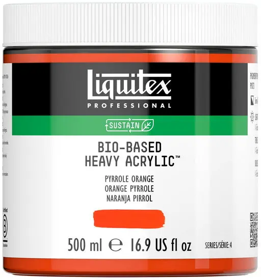 Bio Hb Heavy-Body Acrylic – Pyrrole Orange, 16Oz, Series 4 1