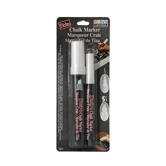 Bistro Chalk Marker Duo – Assorted White Set (2-Pack) 1