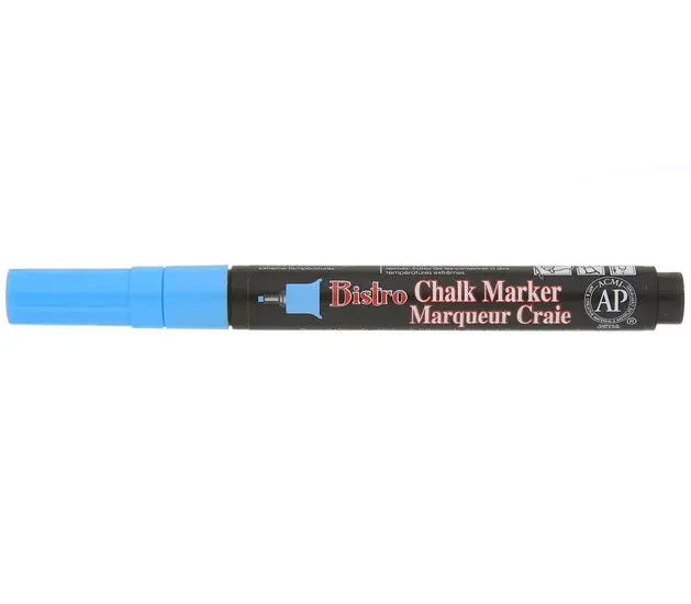 Bistro Chalk Marker – Extra-Fine Tip, Fluorescent Blue 1