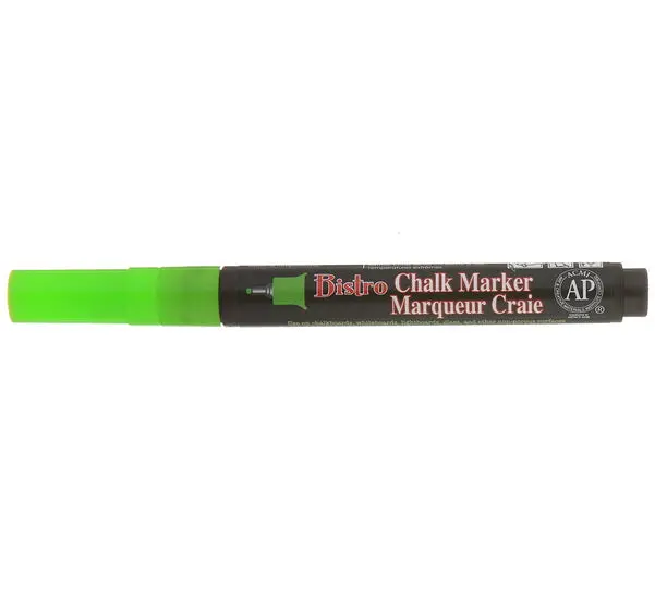 Bistro Chalk Marker – Extra-Fine Tip, Fluorescent Green 1