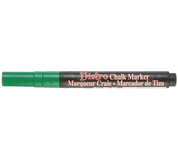 Bistro Chalk Marker – Fluorescent Green, Fine Tip 1