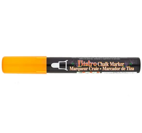 Bistro Chalk Marker – Medium Tip Fluorescent Orange For Whiteboards And Chalkboards 1