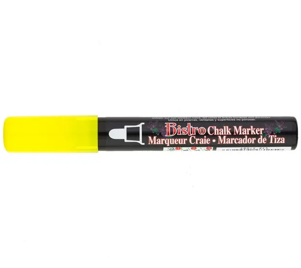 Bistro Chalk Marker – Medium Tip, Fluorescent Yellow 1