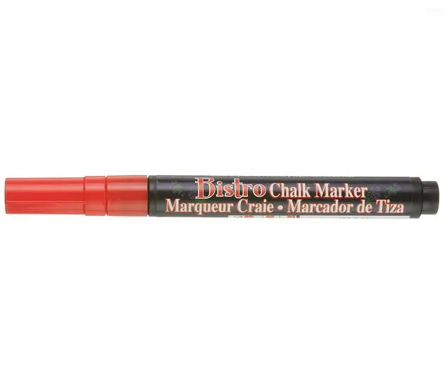 Bistro-Style Chalk Marker – Fine Tip, Fluorescent Red 1