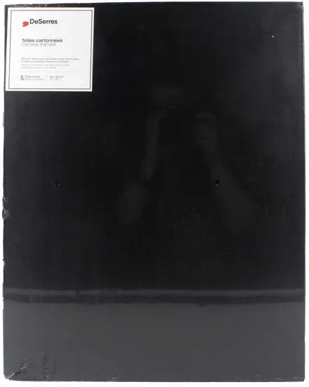 Black Canvas Boards – 14X18 Inch – Pack Of 5 Pre-Stretched Panels 1