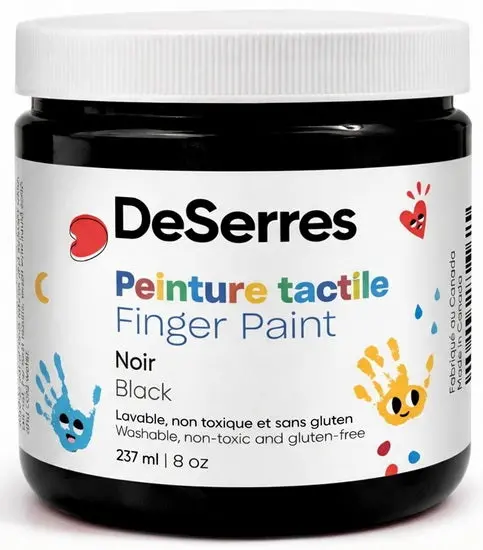 Black Finger Paint – 237Ml, Non-Toxic Formula 1