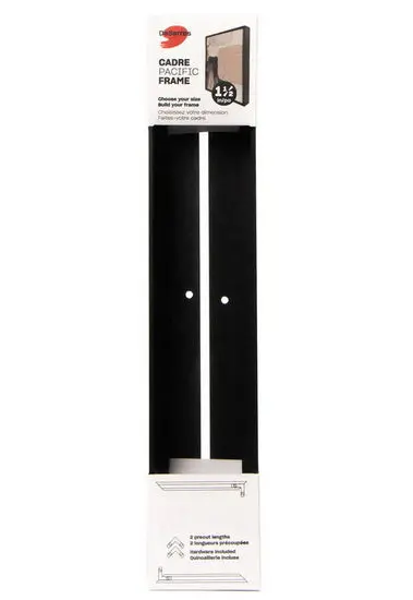 Black Gallery-Style Canvas Moulding Frame – 14 Inch Size 1