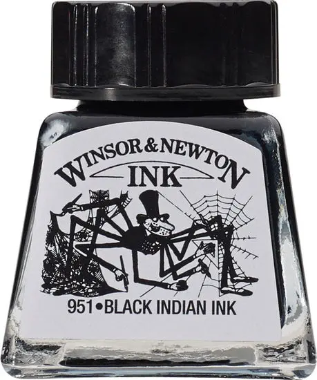 Black India Drawing Ink – 14Ml, Permanent & Waterproof 1
