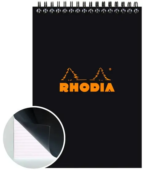 Black Lined Spiral Notebook – Hardcover Bound Pad 1