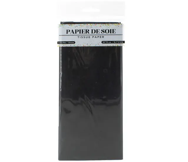 Black Tissue Paper – Soft Decorative Sheet 1