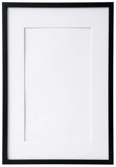 Black Wooden Photo Frame With 12X18" Mat For 18X24" Prints 1