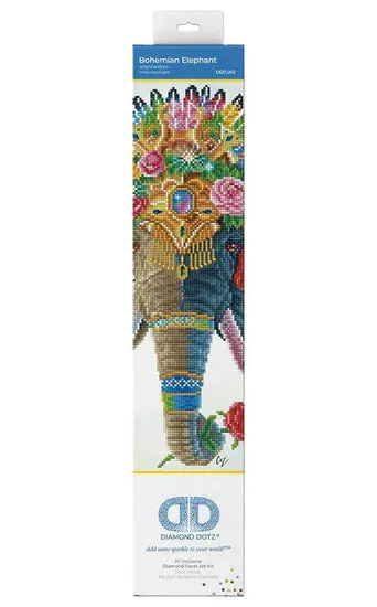 Bohemian Elephant Art Print – Hand-Drawn Vintage-Inspired Illustration 1