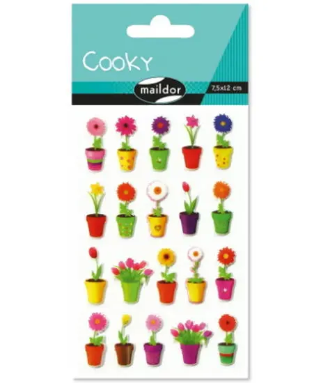 Botanical Flower Cookie Stickers 1