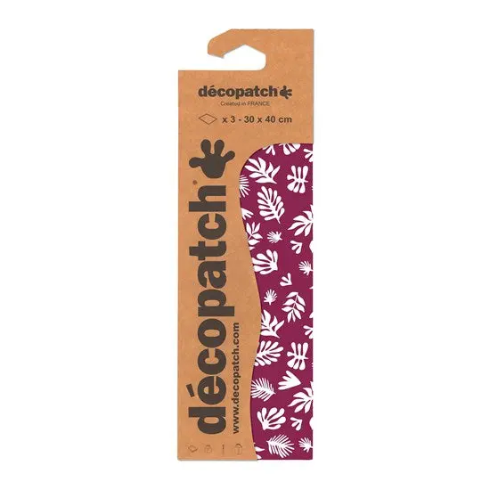 Botanical Printed Craft Paper – Violet Leaf Pattern 1