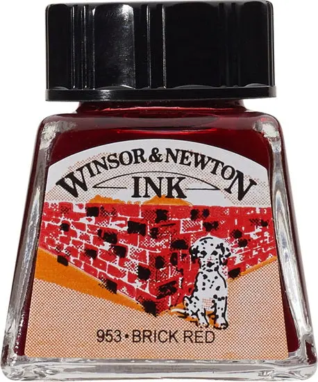 Brick Red Drawing Ink – Lightfast, 14 Ml Bottle 1