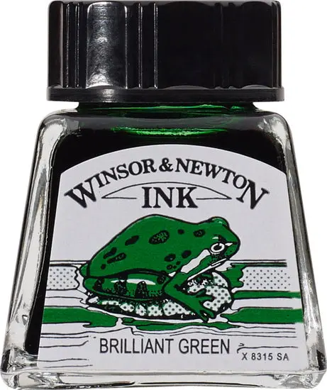 Bright Green Drawing Ink – 14 Ml Bottled Artist Ink 1