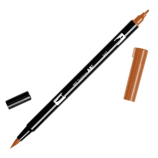 Burnt Sienna Dual-Tip Brush Pen 1