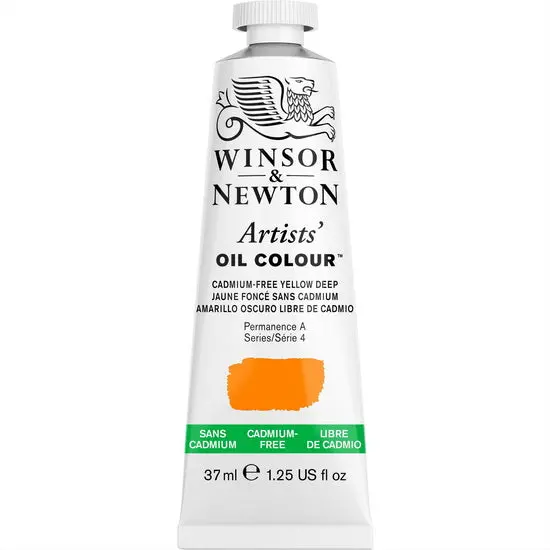 Cadmium-Free Deep Yellow Oil Paint – 37 Ml, Artist Grade 1