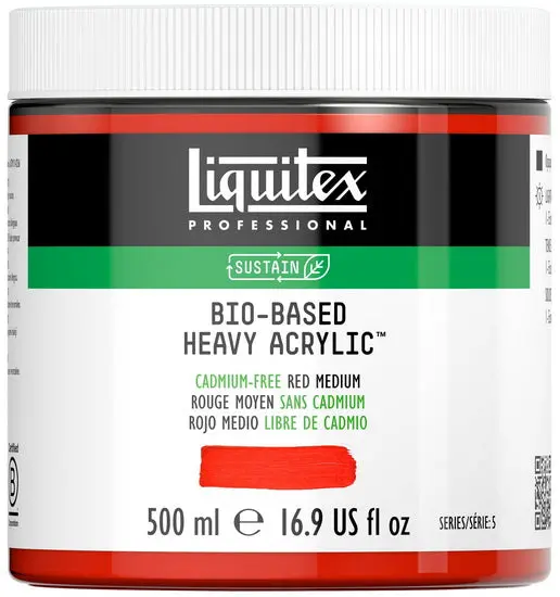 Cadmium-Free Red Medium Bio Hb Acrylic Paint – 16 Oz Jar 1