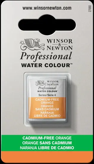 Cadmium-Free Watercolor Half Pan – Bright Orange Hue, Series 4 1