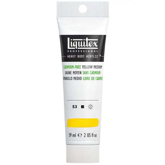 Cadmium-Free Yellow Medium Acrylic – 2Oz Heavy Body, Series 3 1