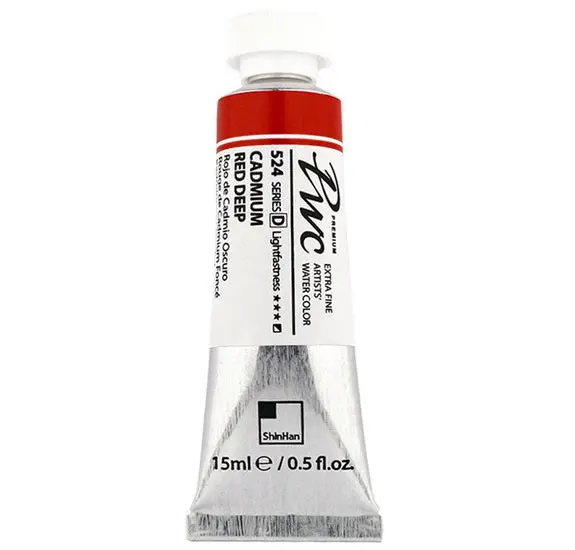 Cadmium Red Deep Extra-Fine Watercolor – 15 Ml Lightfast Tube 1