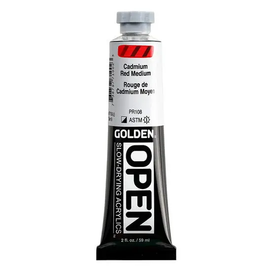 Cadmium Red Medium Open Acrylic Paint – 2 Oz Slow-Drying Formula 1