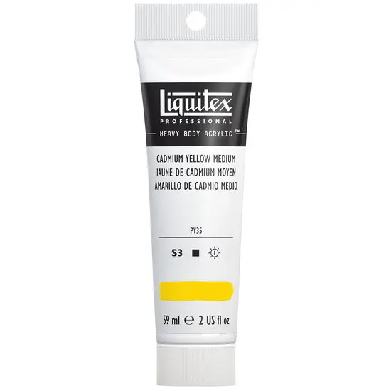 Cadmium Yellow Medium Acrylic Paint – 2 Oz Hb Series 1