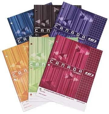 Canadian Quadrille Notebook – Lg Format, 40 Pages, 6As Binding 1
