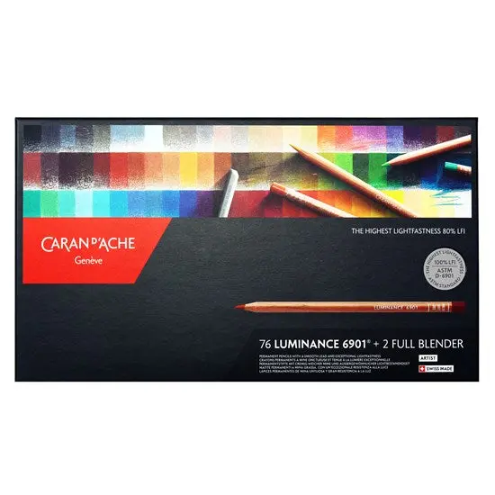 Caran D’Ache Luminance 6901 Colored Pencil Set – 76-Piece Premium Collection 1
