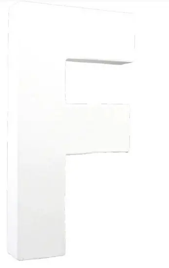 Cardboard Alphabet & Number Set – Uppercase Letter F Only 1
