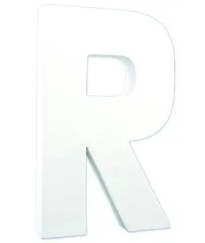Cardboard Alphabet & Number Set – Uppercase Letter R 1