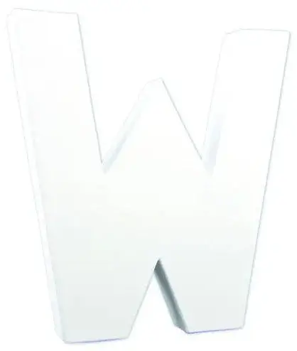 Cardboard Alphabet & Number Set – Uppercase Letter W Only 1
