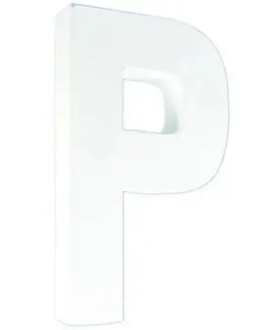 Cardboard Letter Cut-Out – Uppercase P 1